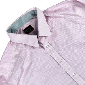 UNTUCKit Shirt Mens XL Pink Striped Slim Fit Wrinkle Free Button Down Cotton EUC